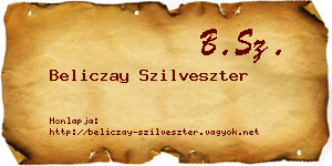 Beliczay Szilveszter névjegykártya